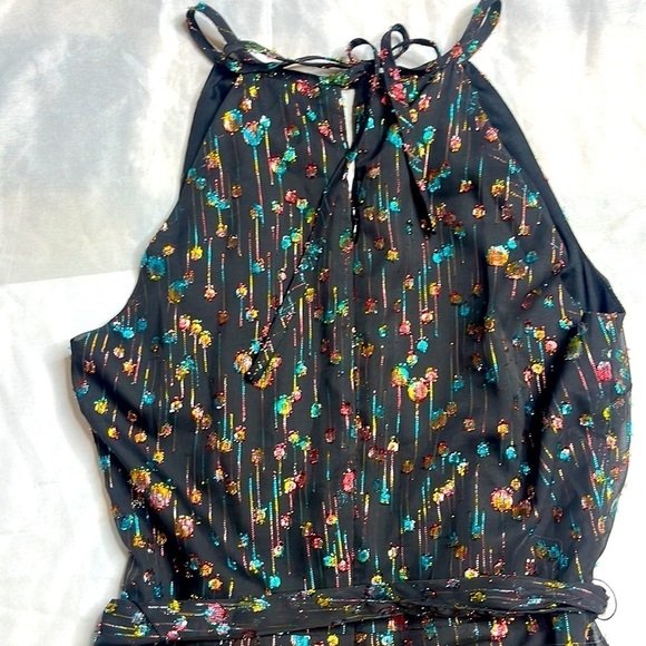 Eva Franco Edita Halter Metallic Clip Dot Jumpsuit - Picture 8 of 9